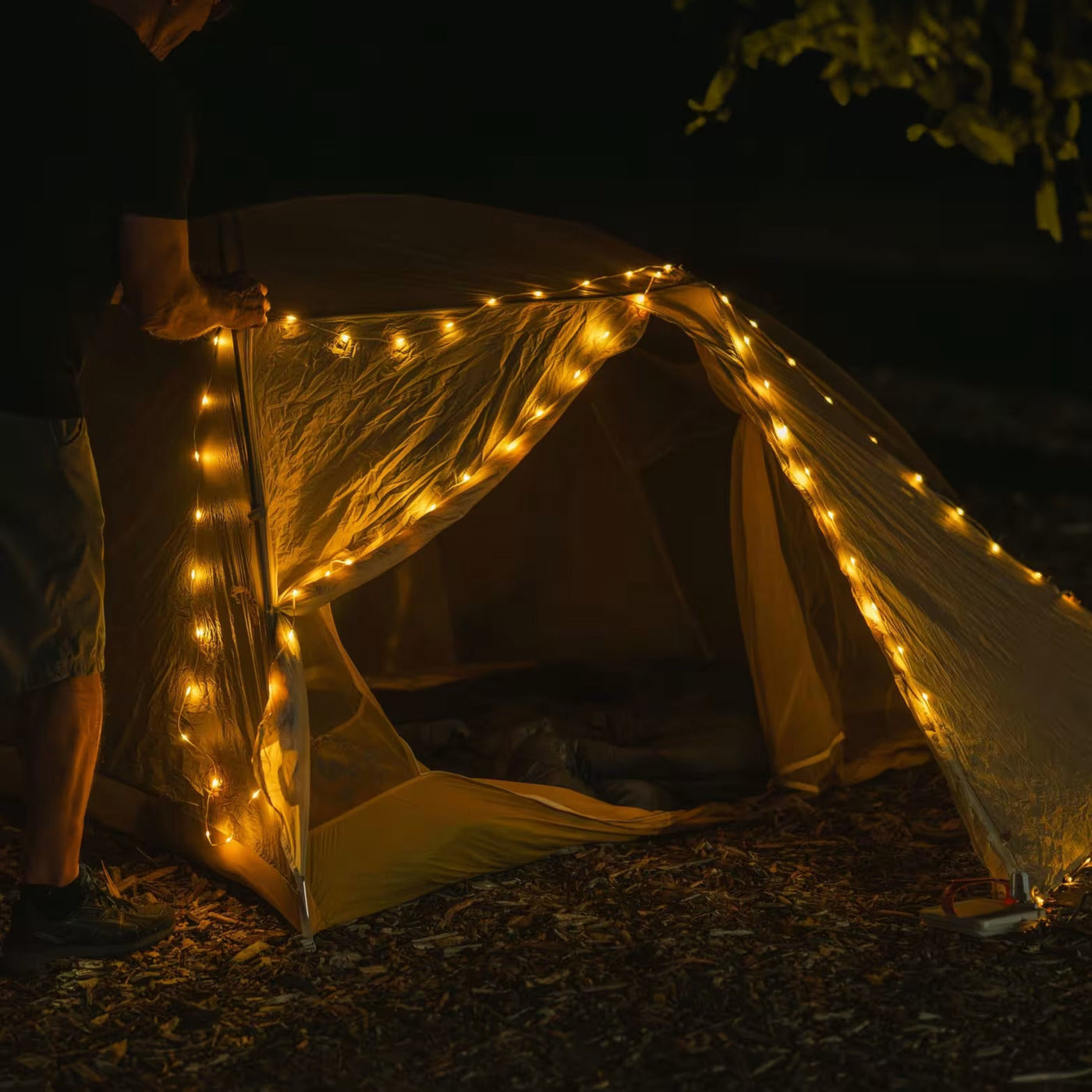Campify LED-ljusslinga på camping