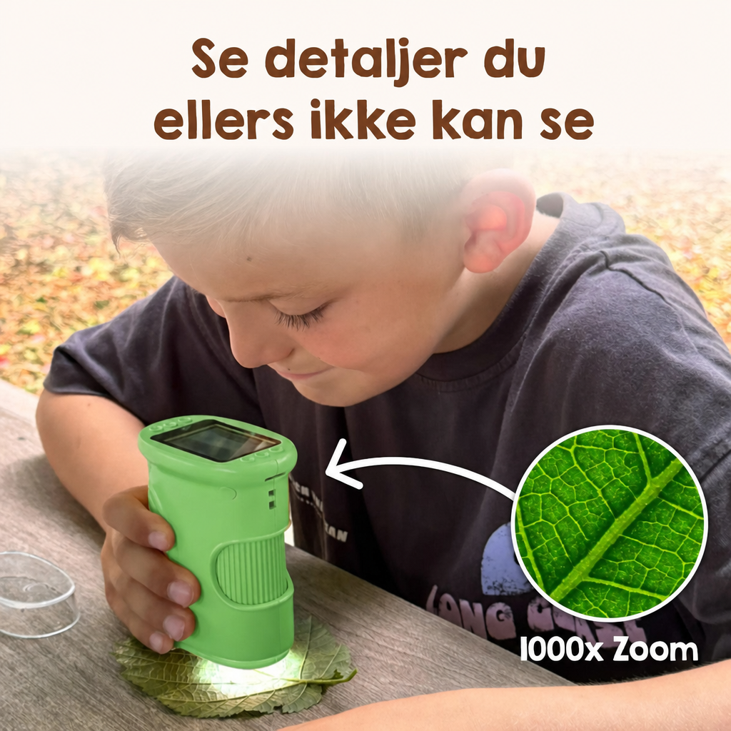 Barn bruker eventyr-mikroskop