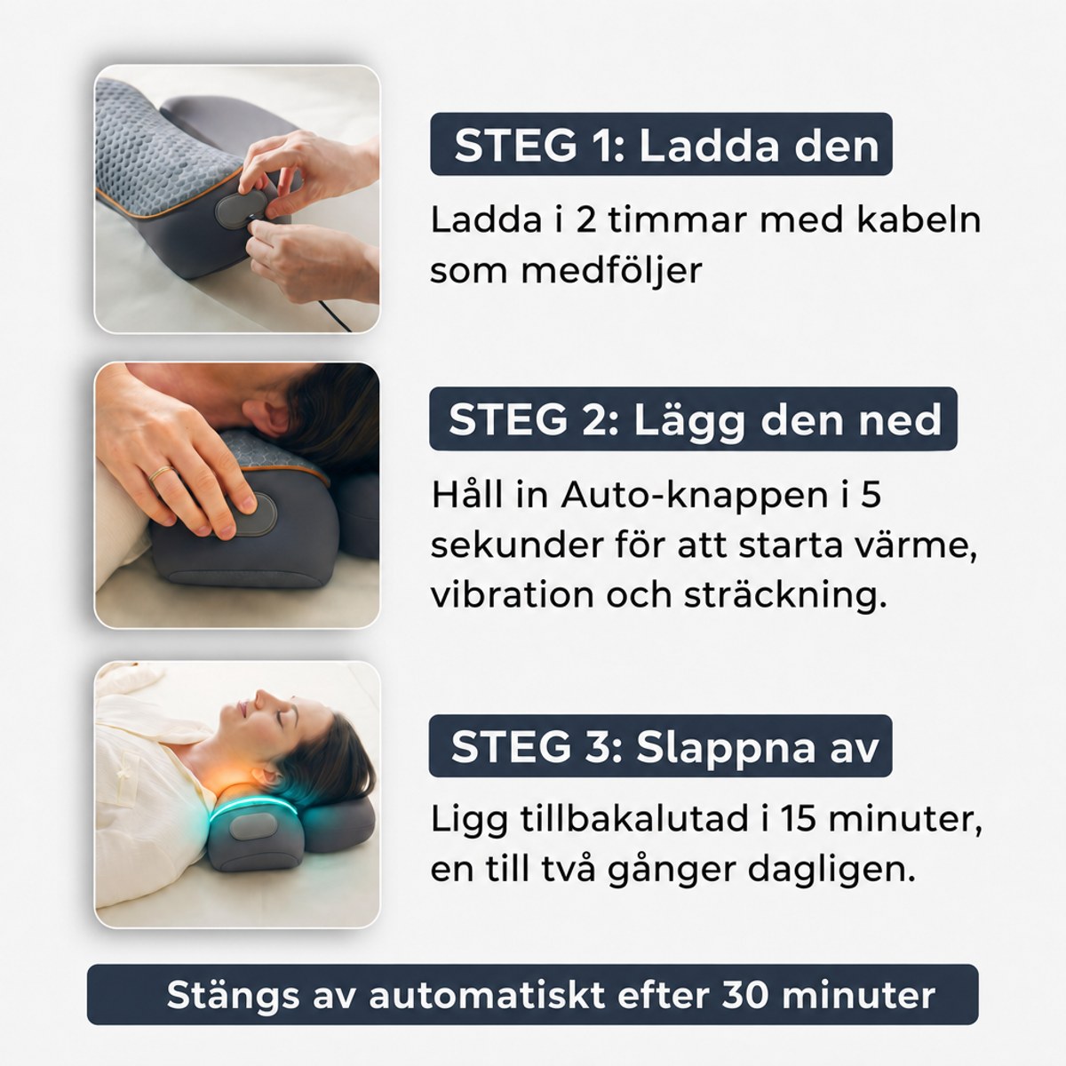 Nackkudden i detalj