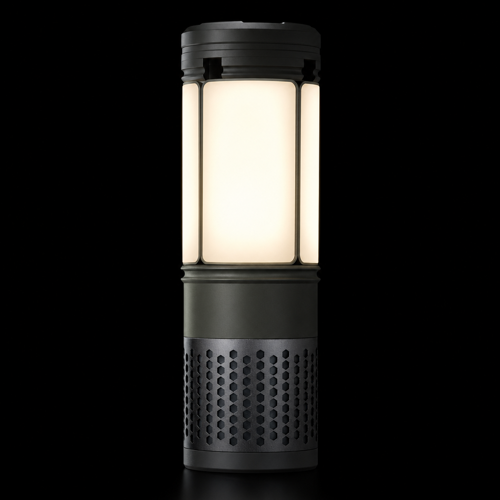 Rover Campinglamp X compleet in de doos met statief, pennen en laadkabel